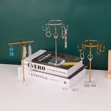 Penteadeira colar pulseira relógio rack de armazenamento brincos parafuso prisioneiro Display rack anel jóias rack Deskt