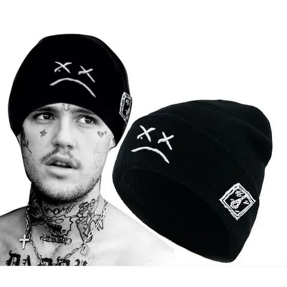 Bordado Cap Gorro Rosto Sad Boy Malha Chapéu Para O Inverno Dos Homens E Mulheres Hip Hop Gorros De Esqui Moda Chapéu