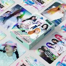 124 Unidades/Conjunto Kpop Idol ILLIT Não Bonito Qualquer Mais LASER lomo Cartões Postais Para Fãs