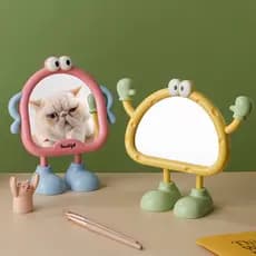 Espelho de maquiagem de mesa de alto valor bonito menina coração desktop espelho de maquiagem dos olhos espelho de maqui