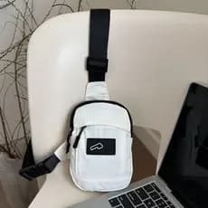 Novo estilo bolsa de peito masculina bolsa de lona Casual pequena mochila bolsa de ombro multifuncional esportes saco do