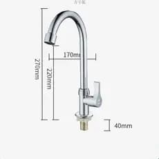Torneira única de água fria para lavatório, torneira de cozinha, lavatório, fábrica
