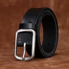 cinto masculino couro legítimo cinto masculino grife Fivela de aço inoxidável fosco Retro couro genuíno primeira camada
