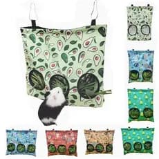 Saco De Feno Pendurado Bolsa Alimentador Titular Dispensador De Alimentação Recipiente Para Coelho Cobaia Pequenos Anima