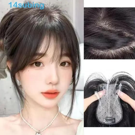 SUBING Franja De Cabelo 3D , Clipe Em Falsa , Peruca De Cobertura Sintético , Extensão