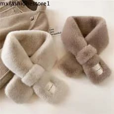 MXFASHIONE Lenço De Pelúcia , Cachecóis De Inverno Femininos Com Gola Falsa Quente , Xales Macios E Grossos , Cachecol C