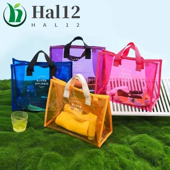 Bolsa De Praia Transparente HALB , Cosmética De Grande Capacidade Para Armazenamento De Natação Maquiagem À Beira-Mar