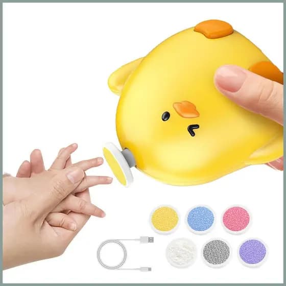 Arquivo De Unhas Elétrico Para Bebês , Moedor Em Forma De Frango , Ferramentas Ergonômicas De Aliciamento Com 6 Substitu