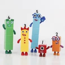5/Set Numberblocks blocos de construção Números criativos Tijolos de matemática personagens engraçados Crianças Educação