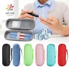Refrigerador de Insulina LUCIAE, Bolsa Térmica EVA com Isolamento Térmico, Caneta de Cor Sólida à Prova d'Água