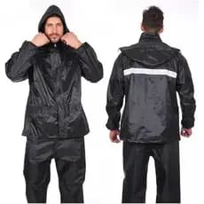 Capa Impermeavel Moto Capuz Protecao Chuva Faixa Refletiva Seguranca Motociclista