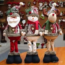 Boneca de Cabra de Natal Aos Grande Boneca Papai Noel Boneco de Neve Rena Decoração de Casa Decoração de Janela ELBW