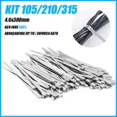 Abraçadeira Inox 304 Enforca Gato Para Termotape Coifa Homocinetica 4.6x300mm