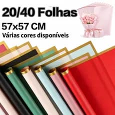 Kit 20/40 Papel De Buquê À Prova D'água E Umidade Para Fazer Buquês Como Presente