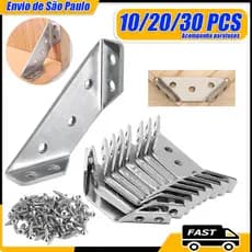 10/20/30 PCS Conector Canto Aço Inoxidável Para Móveis Univers