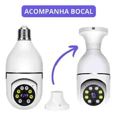 Câmera De Segurança V720 IP Externa WiFI 360 Áudio Infravermelho Câmeras De Vigilância Sem Fio Internas E27