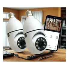 1/2/3/4 Lâmpada Câmera De Segurança 2.4GHz WiFi 1MP Detecção De Movimento Externo Sem Fio
