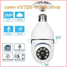 Câmera De Segurança De Visão Noturna Sem Fio Wi-Fi HD 1080p Estilo Lâmpada Interna E Externa Mais Vendida Com Aplicativo