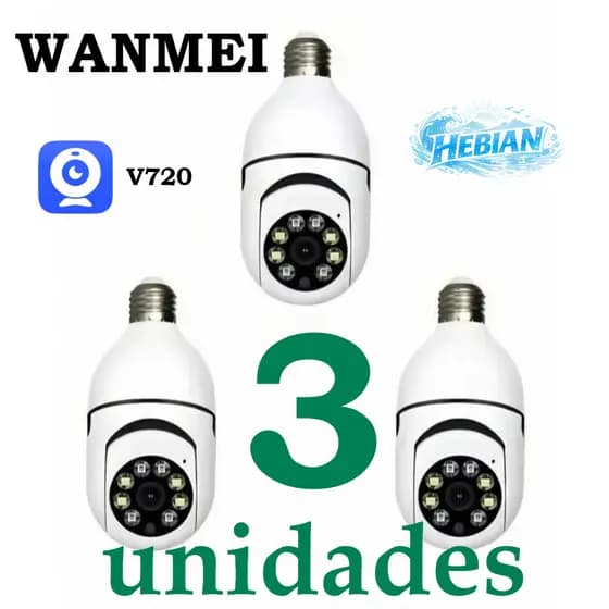 Kit De Câmera De Segurança WiFi E27 Lâmpada 1080p Resolução Visão Noturna Áudio Bidirecional