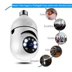 1/2/3 Estoque E27 Câmera De Segurança De Visão Noturna Sem Fio Wi-Fi HD Colorida Estilo Lâmpada