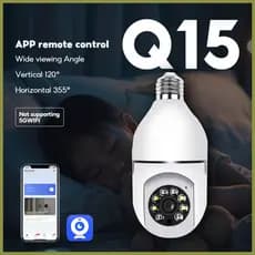 Câmera De Segurança Com Visão Noturna Sem Fio Wi-Fi HD E27 1080p Estilo Lâmpada Externa E Interna