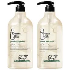 Loção Corporal Com Proteína De Leite De Cabra Almíscar Branco 1.1L x2 Hidratante Profundo Cuidados Corporais