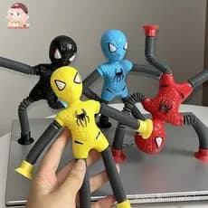 Robô Aranha com Tubo de Luz Variável, Quebra-Cabeça LED Pop, Brinquedo Sensorial Telescópico de Descompressão com Ventos