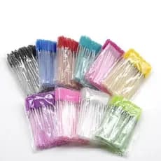 KIT 600 unidades escovinhas com glitter e sem Glitter Extensão de Cílios e sobrancelha