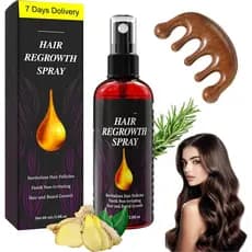 Novo spray para cuidados capilares de 2026 para homens e mulheres, equipado com um pente massageador, essência anti-qued