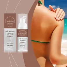 Jaysuing Mousse de espuma preta ao ar livre preta Natural trigo pele hidratante corpo cuidados faciais mousse