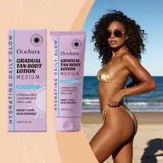 OceAura Hidratante Ajuda Loção Corporal Preta Hidratante Ao Ar Livre Presentes Translúcido Natural Bronze Tom de Pele Lu