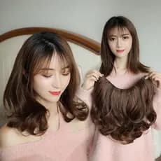 J17 25cm/35cm Extensões De Cabelo De Peruca Curta Feminina Natural Sem Traço De Onda Grande