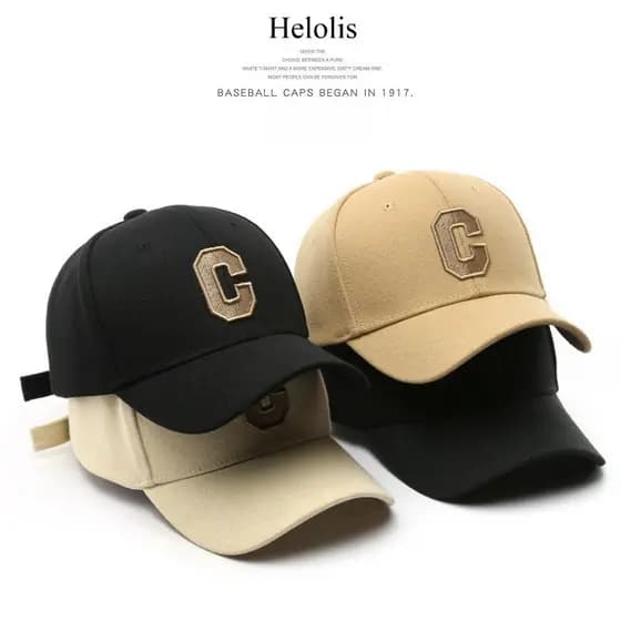 Boné de beisebol Helolis moda bordado duro boné esportes ao ar livre chapéu de sol unissex Universal padrão C