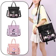Kuromi Menina Estudante Bolsa Dos Desenhos Animados Sacos De Ombro Tote Saco Do Mensageiro De Corpo Cruz Mochilas Escola