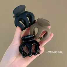 Preto tamanho pequeno acrílico Grab clip alto rabo de cavalo fixo ferramenta útil grampo de cabelo feminino cabeça trase