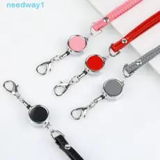 NEEDWAY Colhedores Estilingue Telescópico , Alça De Pescoço Retrátil De Etiqueta De Nome De Couro , Suporte De Crachá De