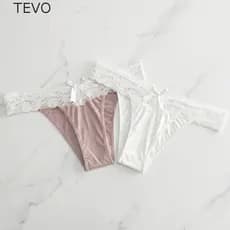 Cuecas De Renda TEVO , Calcinha Elegante Sem Costura De Cintura Média , Laço Simples , Doce E Confortável , Roupa Íntima