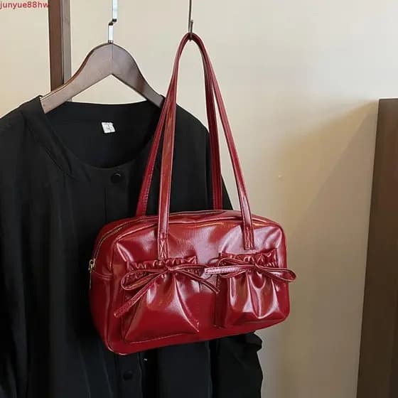 JUNYUE Bolsa Tote De Boliche Com Fitas , De Ombro Gravata Borboleta Coreana De Grande Capacidade Feminina De Designer