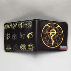 96YY Coin Purse PU Carteira Porta-cartões Corrente de aço Alchemist Carteira de presente de aniversário