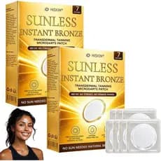 Patches de Bronzeamento Instantâneo Sem Sol Hiskin, 7 Peças de Patches para Brilho Sem Sol, Patches de Bronzeamento Hisk
