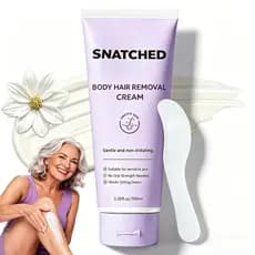 Creme Depilatório Snatched, Creme Corporal Suave para Remoção de Pelos para Mulheres com Mais de 65 Anos, Não Requer For