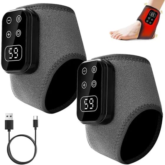 2 unidades de massageador de pés 3 em 1, massageador de pés com aquecimento e 3 modos de massagem, massageadores de pés