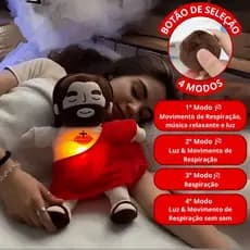 38cm Jesus Que Respira Pelúcia Com Com Luz e Música Acalmar e Dormir