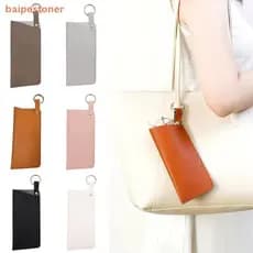 [baipestoner] Estojo De Óculos Feminino De Luxo Couro Macio Titular Poeta Casos Fino Bolsa De Viagem Chaveiro Para De So