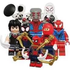 Através do Aranhaverso, Mutante Miles Morales, Peni Parker, Gwen Stacy, Spot, Homem, Mini Figuras de Blocos, Brinquedos