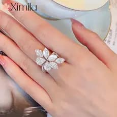 ⭐ Criativo frio inverno folha anel de prata feminino estilo frio nicho Design luz jóias luxo