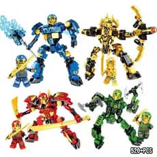 Blocos de Montar Compatíveis com Lego Ninjago, Série Armadura do Lloyd, Brinquedos de Quebra-Cabeça para Meninos