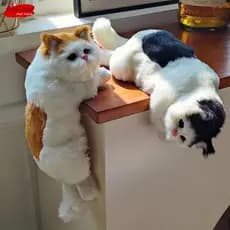 Simulação Realista de Gato Gato Modelo Animal Gato Decoração de Casa Decoração de TV Peluche Peluche Boneca Gato Decoraç