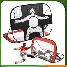 Preto vermelho crianças treinando gol de futebol ao ar livre dobrável conjunto de gol portátil