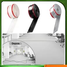 Fio aberto autoadesivo do sulco do fio terra do PVC linha de pressão espessada escondida 3.8cm de largura